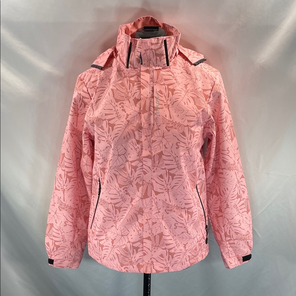 Women's Pink Patterned Ski Jacket - image 1